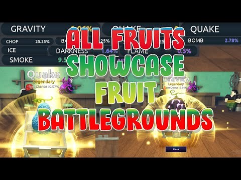 all fruits showcase fruit battlegrounds