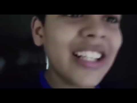 Kid trying hard to say Subscribe XD