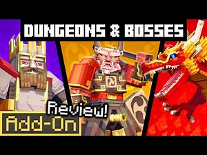 9 NEW BOSS BATTLES in Minecraft Survival with DUNGEONS & BOSSES ADDON
