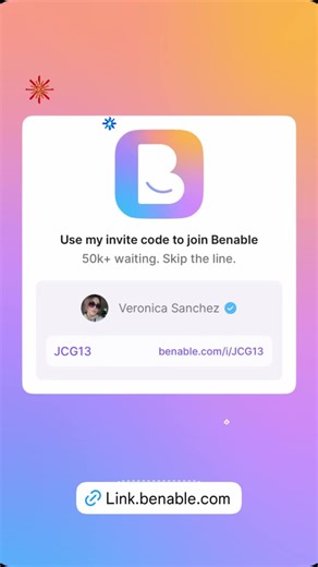 Only way to Join @Benable is invite only. Take advantage of my Code to Join #affiliatemarketing #affiliate #affirmations