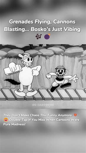 Everything’s flying, exploding, and falling apart — and Bosko’s still vibing 💥😆 This kind of chaos is the definition of old-school cartoon humor. If you miss when toons had zero logic but 100% laughter, this one’s for you! . . . . . #boskothedoughboy #looneytunesclassic #oldcartoons #vintageanimation #cartoonmemories #retrocartoonvibes #funnyvintageclips #boskoandfriends #texaverycartoons #cartoonnostalgia #classictoonsforever #blackandwhitecartoon #oldschoolcomedy #cartoonshorts #suitbutshort