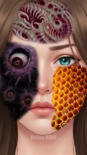 ASMR Animation Treatment Infected Face Clening 2D ASMR shorts #asmr #2dasmr #relaxing #satisfying #fyp