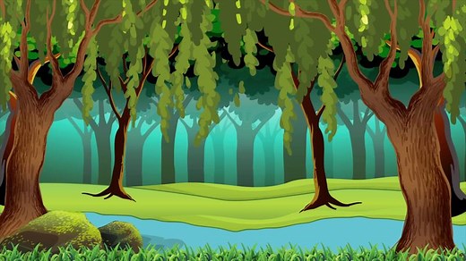 Download Cartoon Lake In The Forest for free