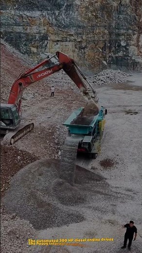 Heavy 300 HP 1416 Vehicle Crusher Machine Tool Processes On Site Stone #machine
