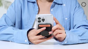 PopSockets Softgoods Phone Wallet with Expanding Grip and Adapter Ring for MagSafe, Phone Card Holder, Wireless Charging Compatible, Wallet Compatible with MagSafe® - Black