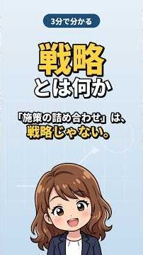 3分で分かる！ビジネスフレームワーク３ 『戦略とは何か～施策の詰め合わせは、戦略じゃない～』