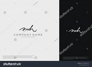 Initial Letter Mh Logo Monogram Typography Stock Vector (Royalty Free) 2300362107 | Shutterstock