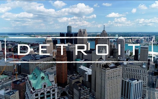【顶尖航拍】美国密歇根州底特律 Detroit Michigan