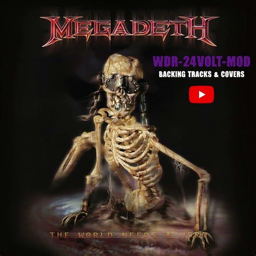 Megadeth - Moto Psycho (Backing Track) No Guitar *CLIP* Full Video Attached