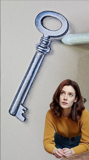 Draw a realistic key #learntodraw