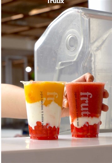 Ya escucharon, solo quiero Boba Love y mucho amor❤️🫧 🍓Smoothie Fresa Yogurt Griego Tapioca de Fresa 🥭🍋 Smoothie Mango-Maracuyá Yogurt Griego Tapioca de Fresa 📍Encuentralos en tu Frutix más cercano. #sanvalentin #smoothie