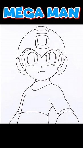 How to Draw Mega Man | MEGA MAN #megaman #drawingvideo #drawingtutorial #shorts