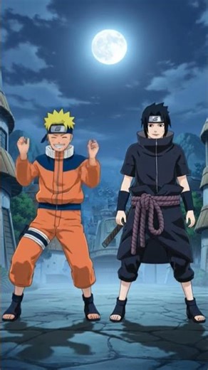 Naruto dancing with Sasuke #naruto #DreamScreenAI