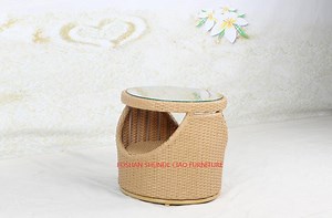 [Hot Item] Wholesale Outdoor Furniture Wooden Coffee Table Round Coffee Table Sets Side Cafe Center Table for Living Room