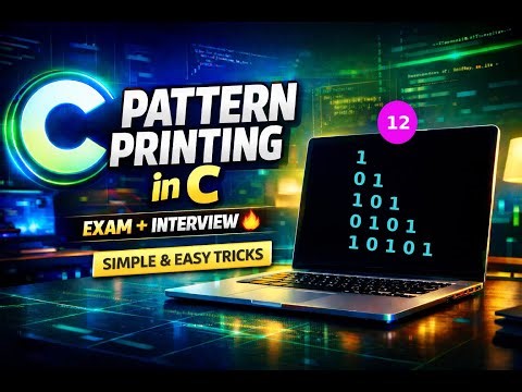 Pattern Printing in C |Pattern - 12| Simple & Easy Tricks 🔥 | Exam & Interview