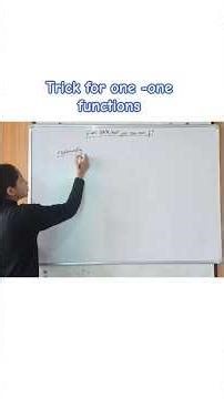 Fast Test for One-One Functions!! #universeofmaths #shorts #ytshorts #maths #trendingshorts