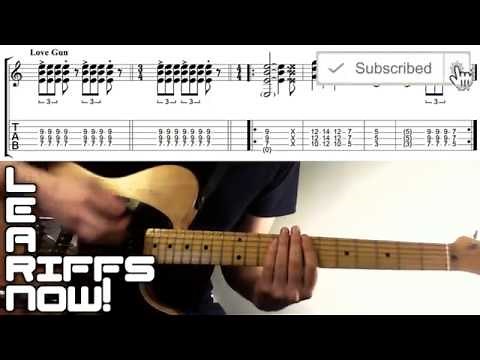 LOVE GUN Guitar Lesson Intro Tab KISS 💋🕶🤘