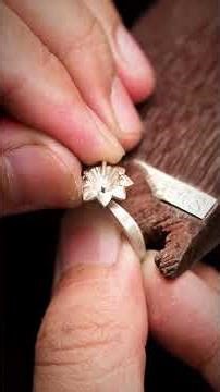 A Diamond Blooming Like a Flower of Love 🌸💎 #HandmadeJewelry #HandmadeRing #JewelryMaking