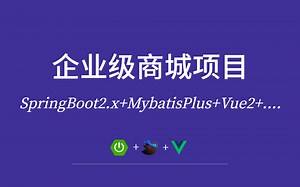 小白可学！企业级SpringBoot项目，电商商城实战开发！（SpringBoot2.x MybatisPlus SpringSecurity Vue ...）