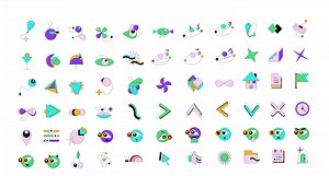 Free Trippy Icons & Stickers set (100 )