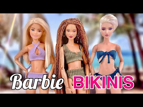 3 Cute DIY Barbie Doll Swimsuits - How to Make Barbie Doll Clothes