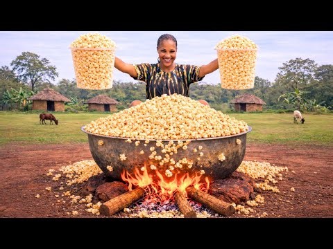 No Electricity, No Problem! Popcorn Over Firewood in Our African Village