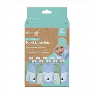 Buy On The Go Food Pouch Cerulean & Sage 120ml Animal Print 10 Pack online at Chemist Warehouse