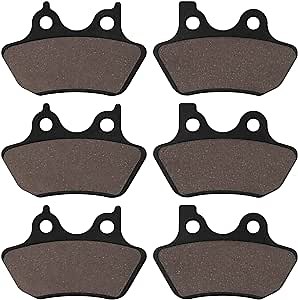 Yerbay Front Rear Brake Pads for Harley Davidson FLHTCU-I Electra Glide Ultra Classic/FLHRCi Road King Classic/Touring FLHT FXSTD FXST FLSTC FLHRi FLHRCi FLTR 2000-2007
