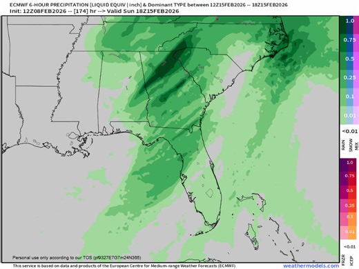 🌧️ I'm monitoring our next rain system expected to move into the Southeast late next week and into the weekend. Locally, timing currently points to Friday the 13th, continuing through the weekend. Stay tuned for updates at modelsofweather.com. | Goat's Weather Page