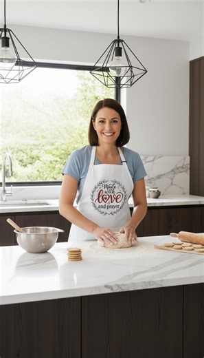 Religious Kitchen Apron | Serving With Love and Faith Design - Etsy