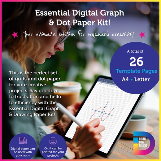 Essential Graph and Dot Paper: Printable Grid Pages in A4 and Letter (digital Download) - Etsy