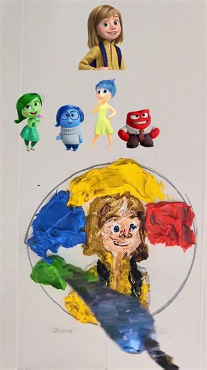 Inside Out color mixing 06 // Painting Riley Andersen #insideout #rileyandersen #shorts