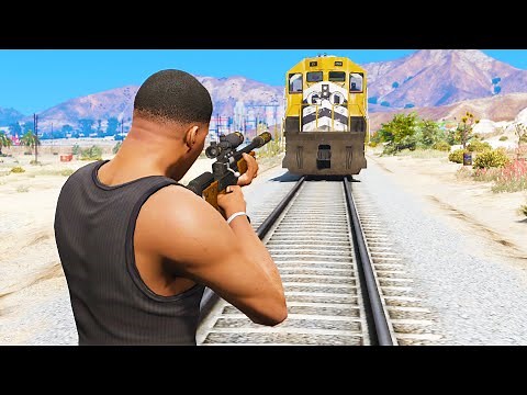 STOPPING THE TRAIN In GTA 5 - Amazing Experiments #3 (GTA V Gameplay)