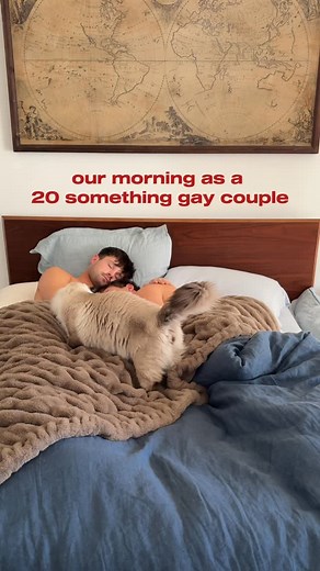Griffin & Spencer on Instagram: "Sneak peak into a productive morning with us:) - #boyfriends #couple #mlm #explore #vlog #morningroutine #routine #gaycouple"
