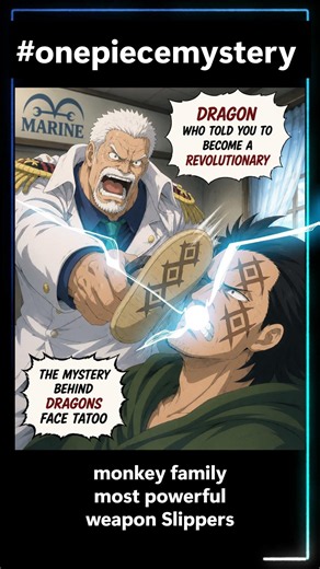 😂 The REAL Reason Behind Dragon’s Face Tattoo 🤣 | Garp vs Dragon Meme | One Piece Shorts