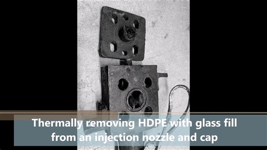 Thermally fast cleaning of an injection nozzle in a Fluidized Bath