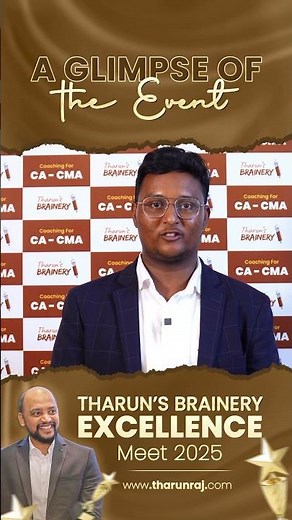 ✨ A sneak peek into Tharun’s Brainery Excellence Meet! 🚀 #TharunsBrainery #ExcellenceMeet