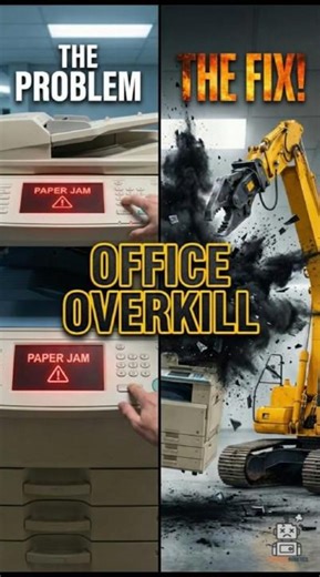 How to Fix a Paper Jam with the Jaws of Life #shorts #funny #comedy