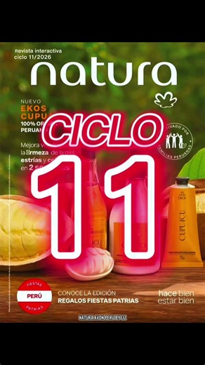 Catálogo Natura Ciclo 11 2026 | Pedidos y Envíos Perú