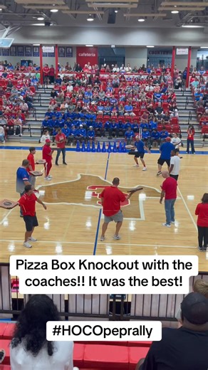 Gay Noble on Instagram: "The Pizza Box Challenge with the coaches was one of the best pep rally games ever!! Cody Gilbert Jason Heffner Jimmy Morton Rance J Hawthorne"