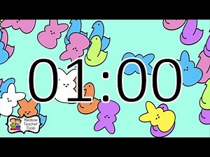 1 Minute Easter Peeps Countdown Timer with Background Music