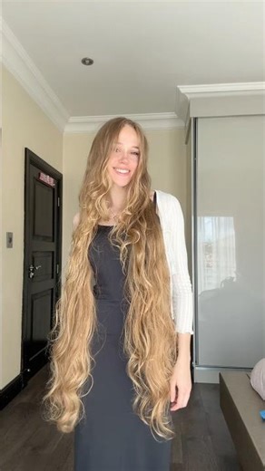 Another heatless curl method for super long hair #hairtok #longhairgrowthtips #hair