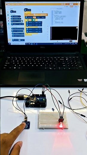Just Touch & LED ON! Arduino Touch Sensor#shorts#youtubeshorts