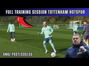 Full Training Session Tottenham Hotspur by Ange Postecoglou