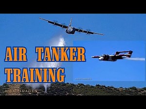 Spectacular aerial firefighting training practice with OV-10s, MAFFS C-130s, King Airs.