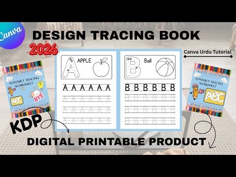 Design Tracing Book in canva 