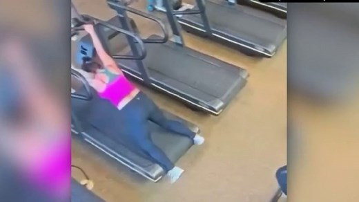 Viral Video: Woman falls on treadmill at gym and loses her pants