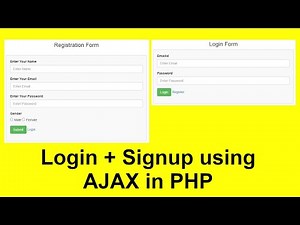 Login & Signup using jQuery AJAX in PHP & MySQL with Source Code