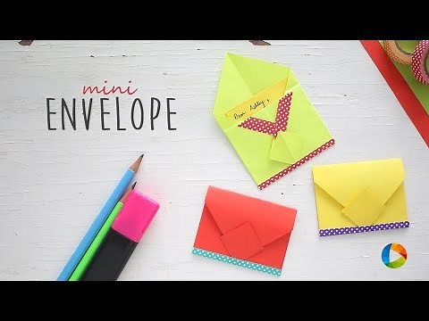 DIY Mini Envelope Tutorial | Easy Origami Small Paper Envelope