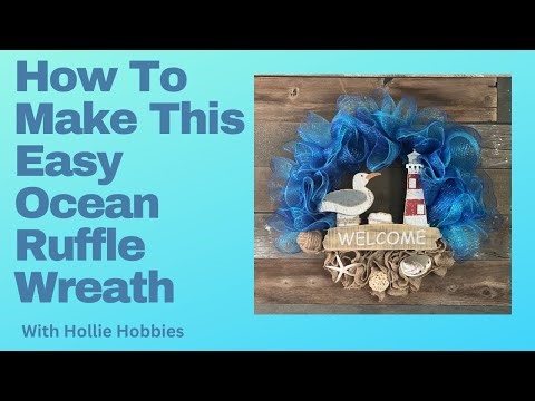 How To Make a Nautical Wreath/Deco Mesh Wreath/Nautical Wreath/Beach Wreath/Wreath Making Ideas/DIY